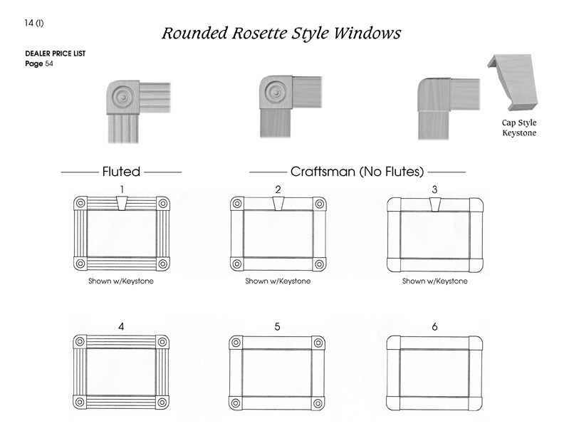 Rounded Rosette style window casing