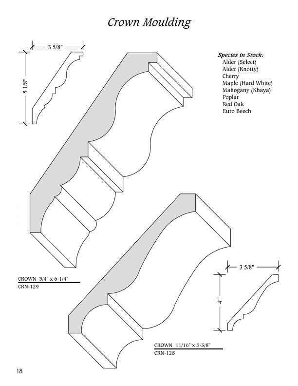 Crown Moulding - solid wood crown molding