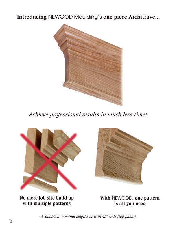 one-piece architrave eliminates need for job site build up