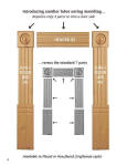 3-in-1 Door Molding inclucles rosette, leg and plinth in 1 piece