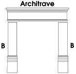 Architrave (lintel) style door casing parts