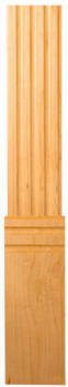 2-in-1 Door Leg with fluted casing and plinth in solid Maple
