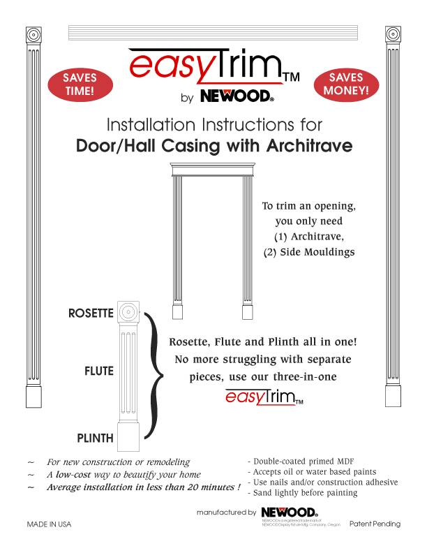 how to install door / hall casing with Architrave 1