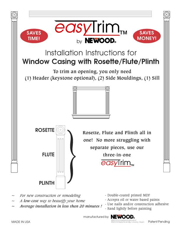 how to install window casing with rosette, flute, plinth 1